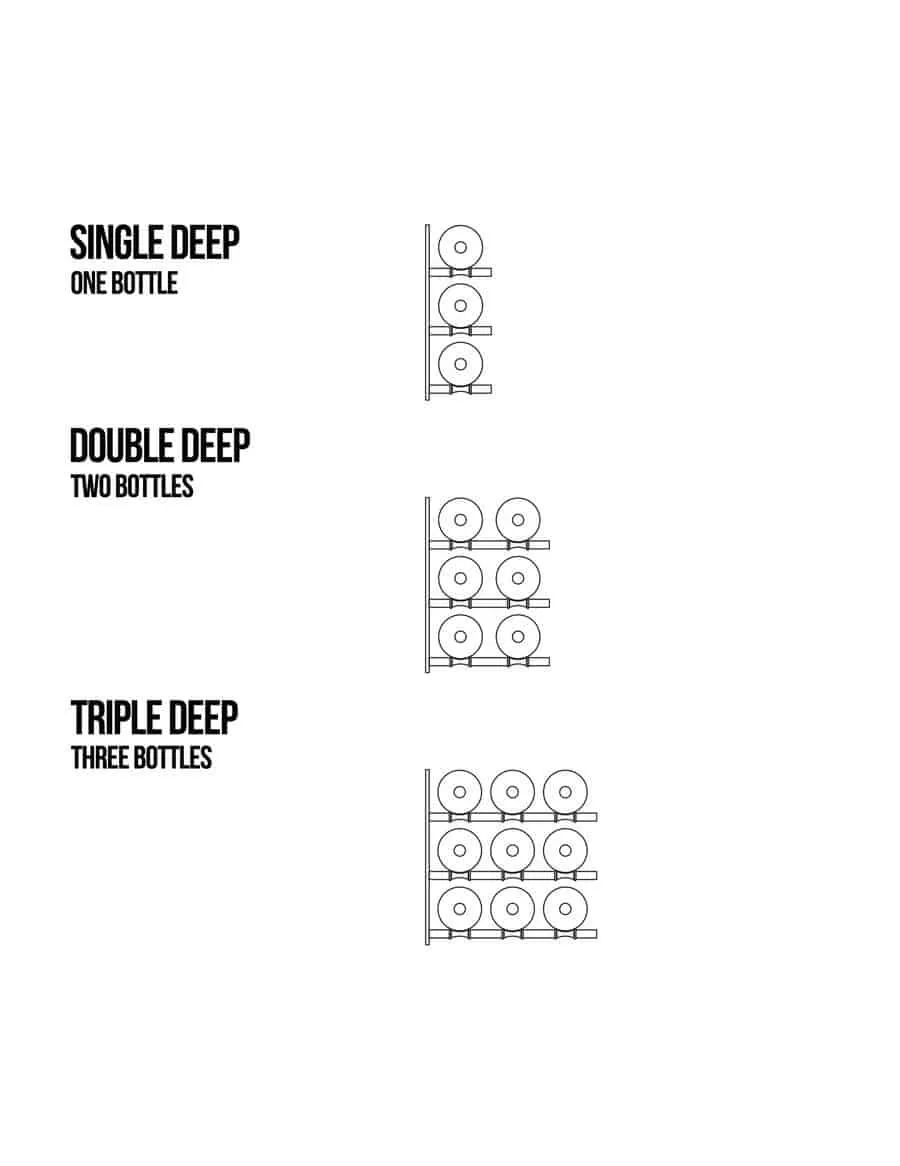 Fusion Wine Wall (Label Forward) - Dark Stain (4 Foot)