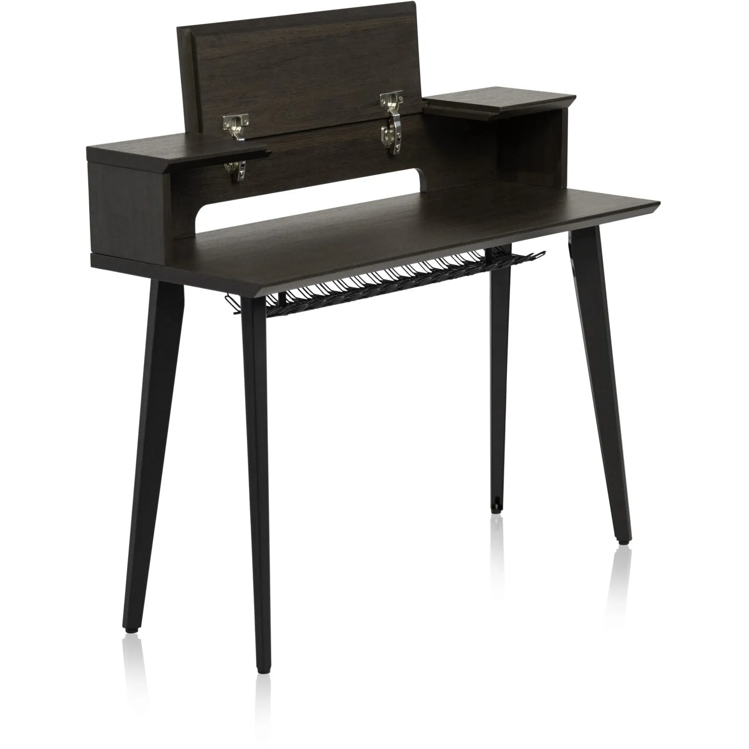 Gator GFW-ELITEKEYTBL61-BRN Elite Furniture Series Keyboard Table - 61-Note, Dark Walnut