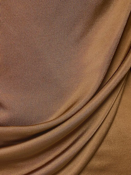 Giuseppe Di Morabito   Draped shiny viscose jersey top 