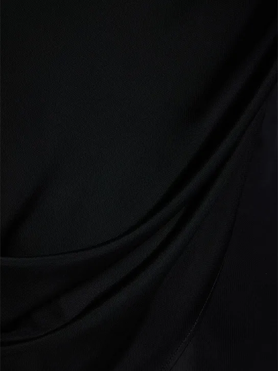 Giuseppe Di Morabito   Draped shiny viscose jersey top 