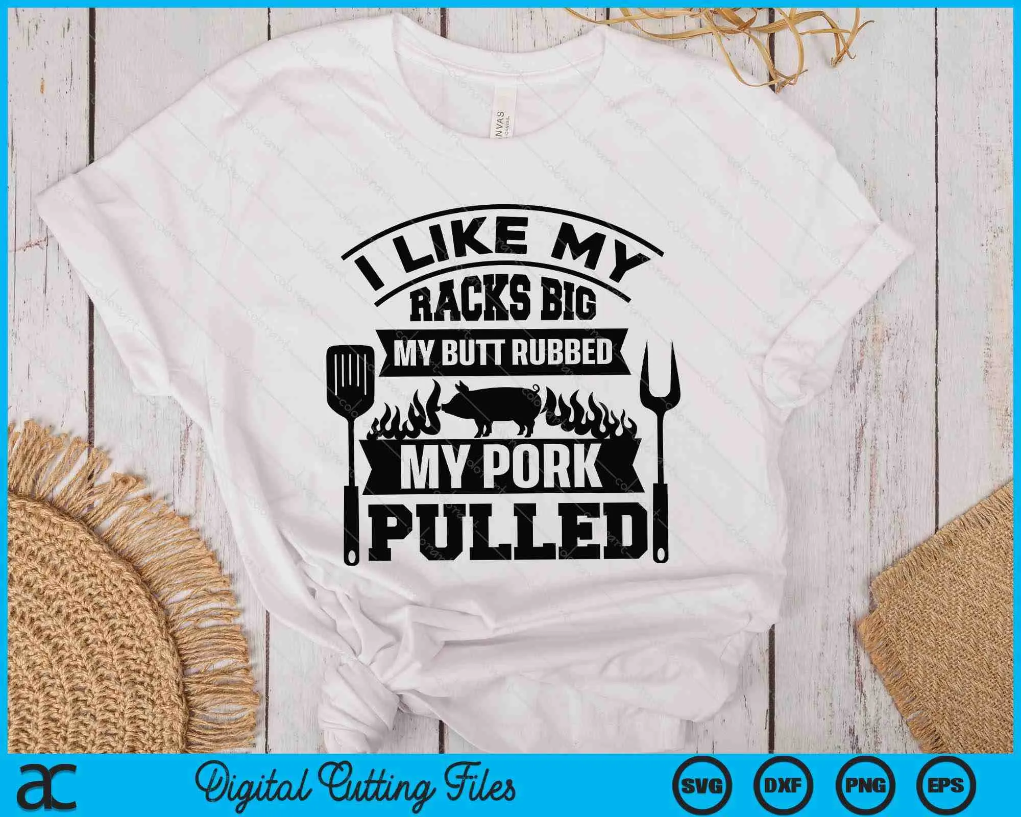 I Like My Racks Big BBQ SVG PNG Digital Cutting Files