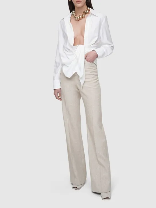 Jacquemus   La Chemise Bahia knotted shirt 