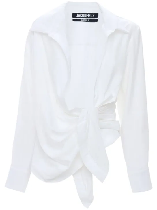 Jacquemus   La Chemise Bahia knotted shirt 