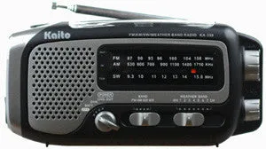Kaito- KA350 Voyager Trek Solar/Crank AM/FM/SW NOAA Weather Radio with 5-LED Flashlight