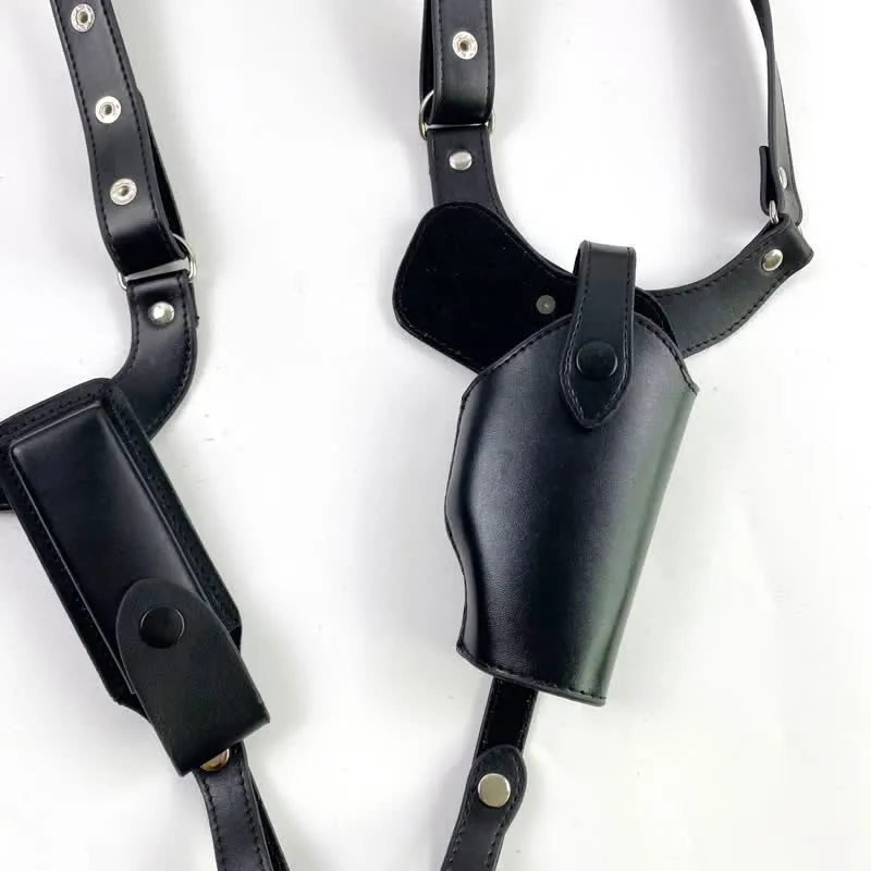 Leather Underarm Concealed Holster Adjustable Pocket Shoulder Armpit Bag
