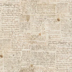 Leonardo Da Vinci - Writing Antique Digitally Printed Yardage