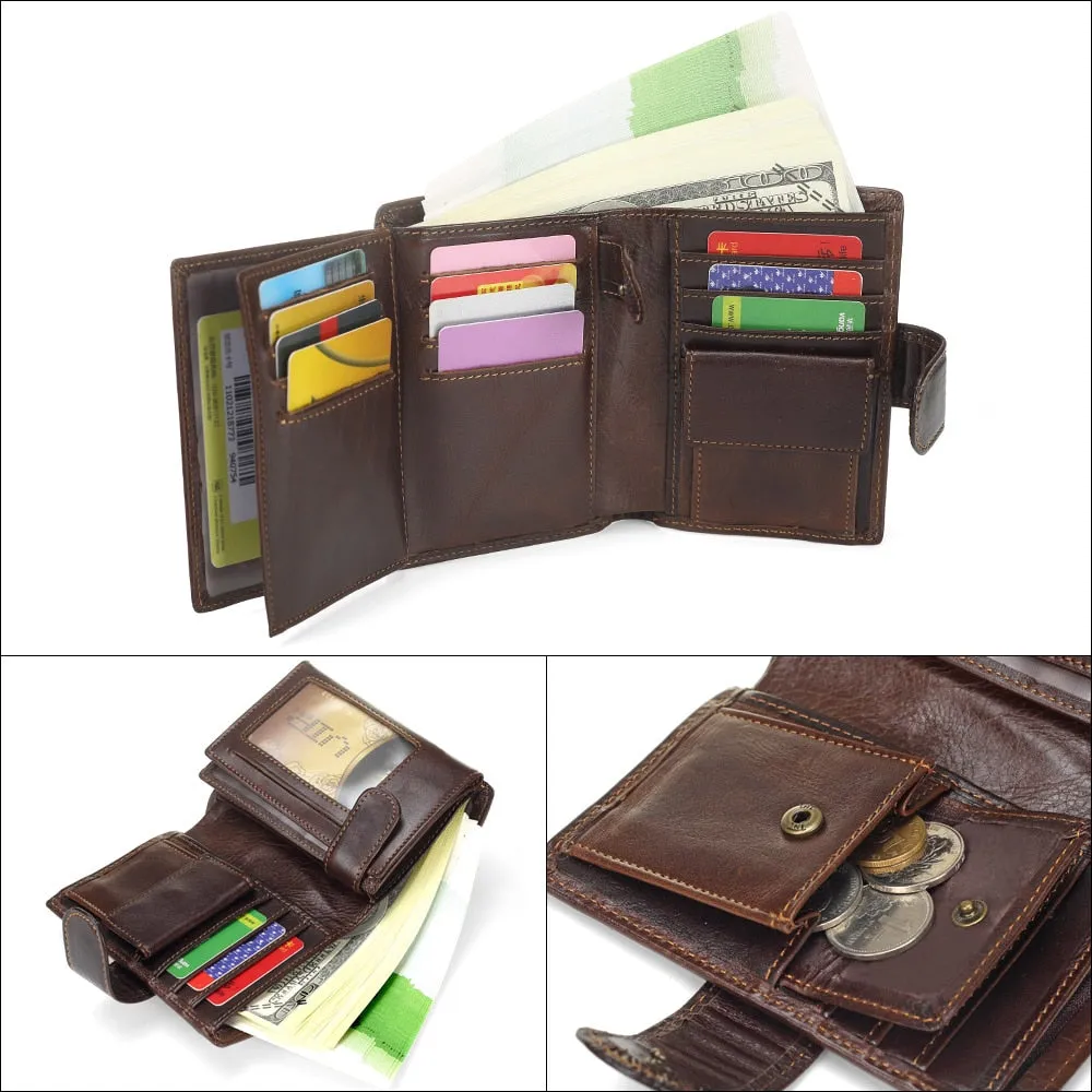 Men's Vintage Genuine Leather Multifunctional Wallet