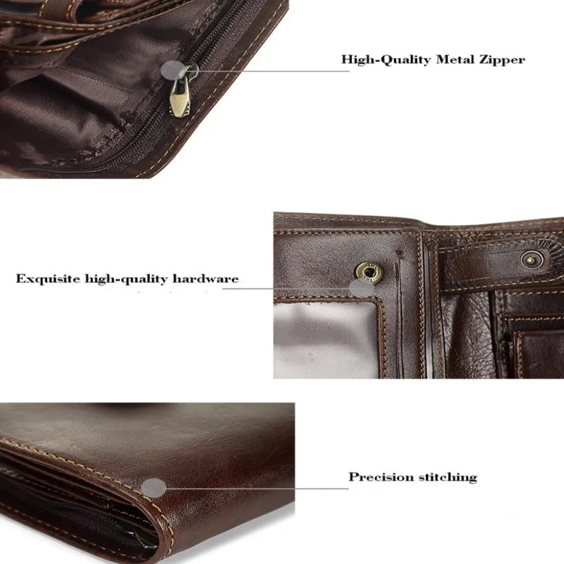 Men's Vintage Genuine Leather Multifunctional Wallet