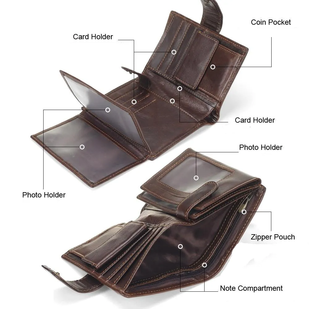 Men's Vintage Genuine Leather Multifunctional Wallet