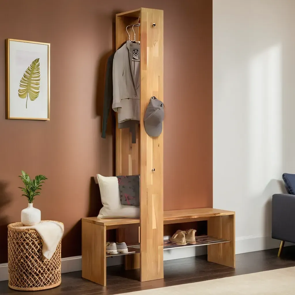 Modern Wardrobe Type Cloth Storage/Hanging With Bench By Miza