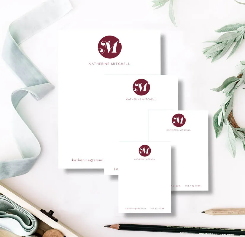 Monogram Swash Letter Notepad