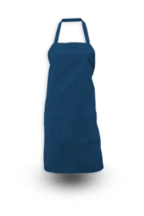 Navy Bib Apron (3 Pockets)