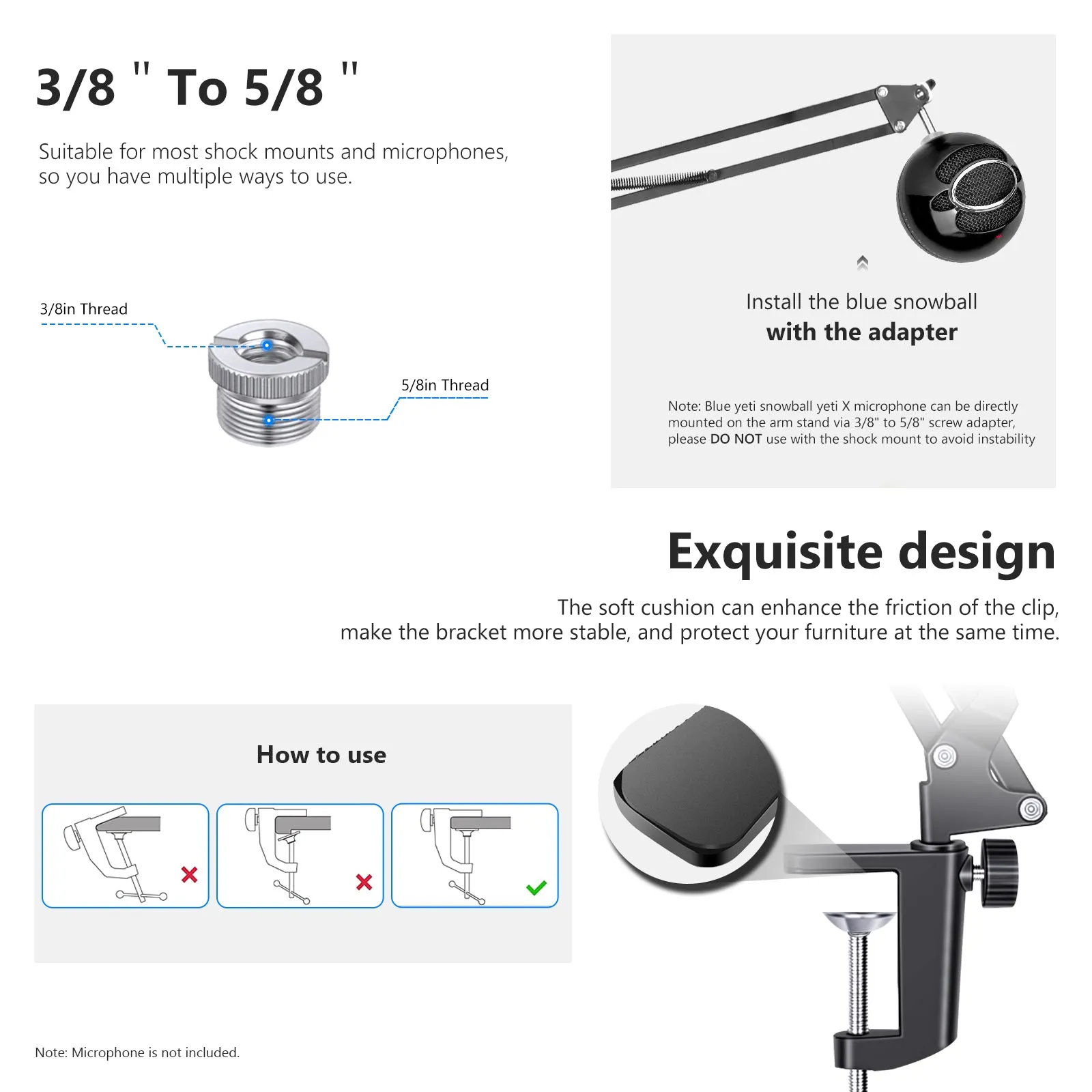 NEEWER NW-35 Microphone Stand Boom Suspension Scissor Stand