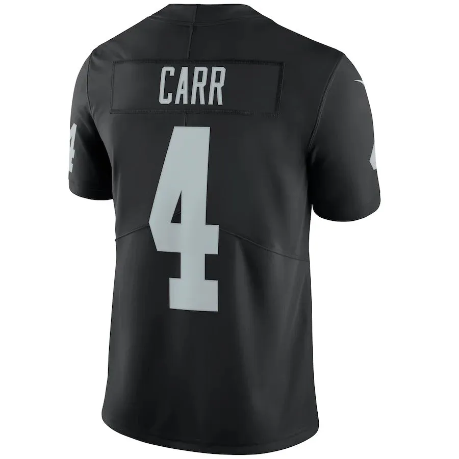 Nike Men's Las Vegas Raiders Derek Carr #4 Vapor Limited Player Jersey-Black