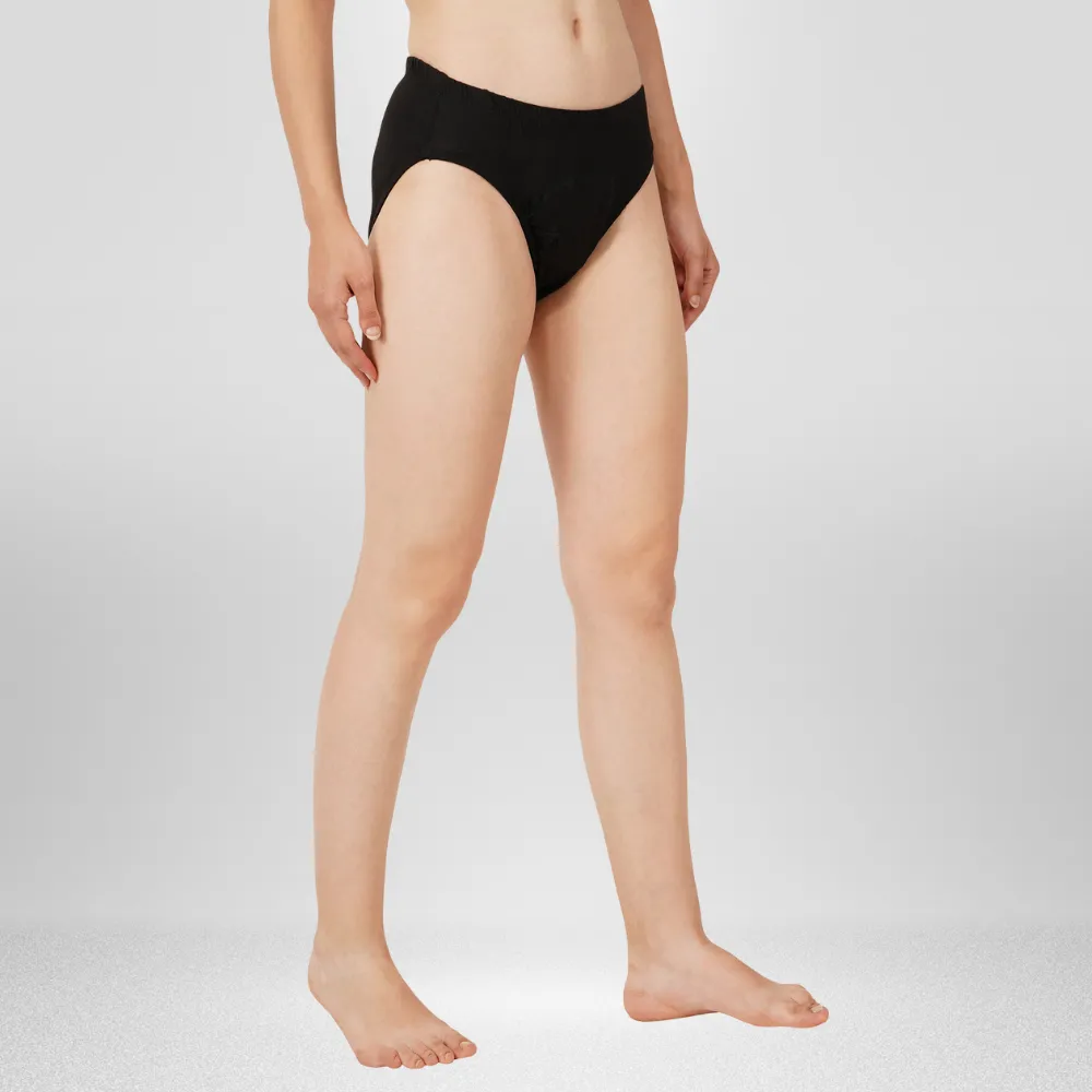 Pad Free Menstrual / Period Panty | Bamboo Fabric | Hygienic | Soft | Black