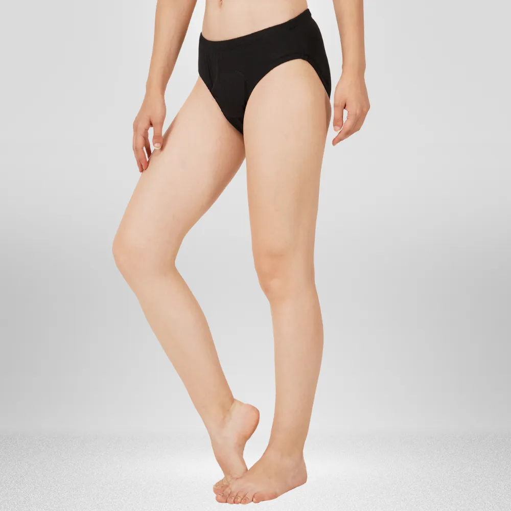 Pad Free Menstrual / Period Panty | Bamboo Fabric | Hygienic | Soft | Black