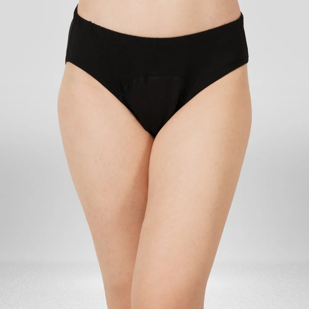 Pad Free Menstrual / Period Panty | Bamboo Fabric | Hygienic | Soft | Black
