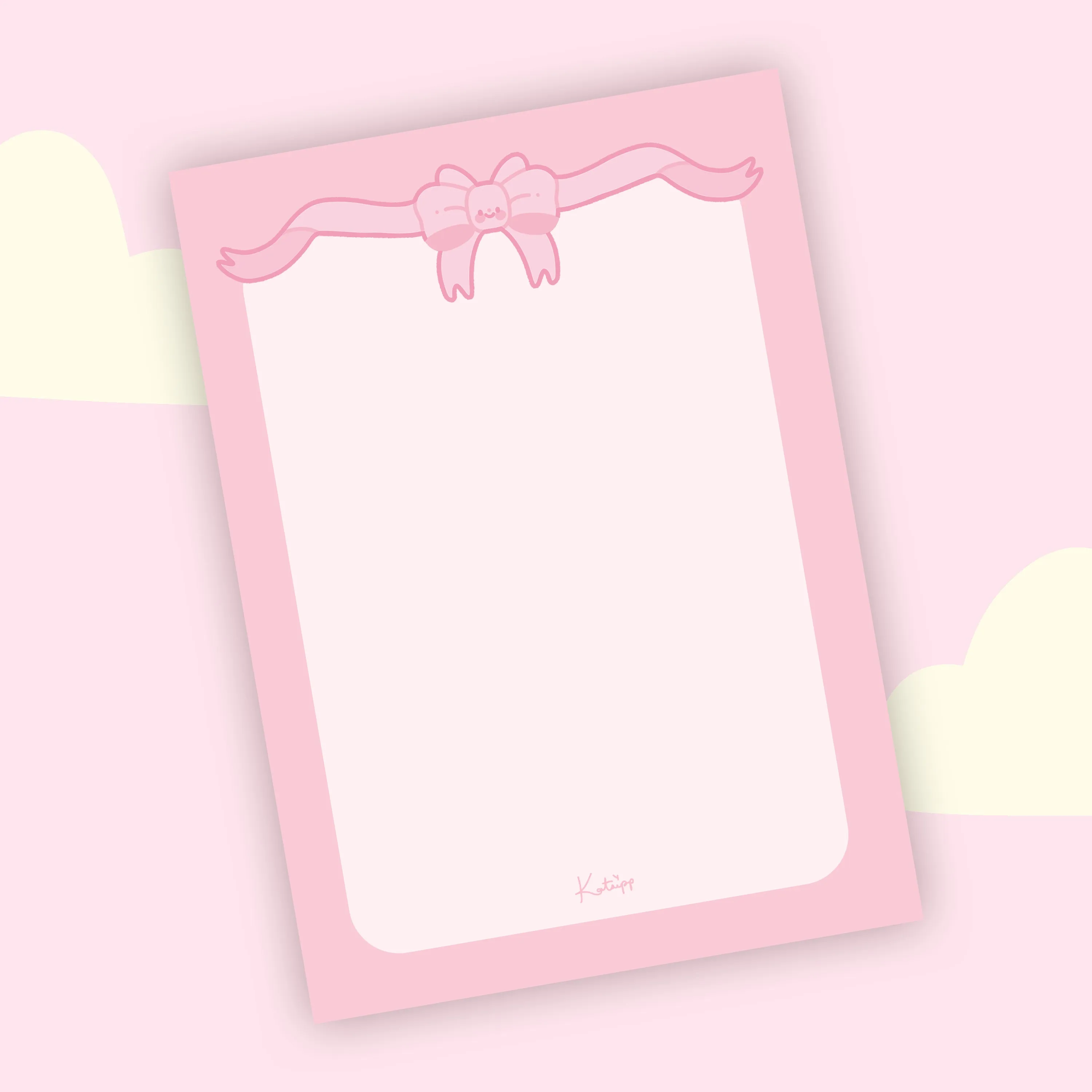 Pink Coquette Bow Stationery Bundle | Kawaii Notepads & Planner Set for Cute Organisation