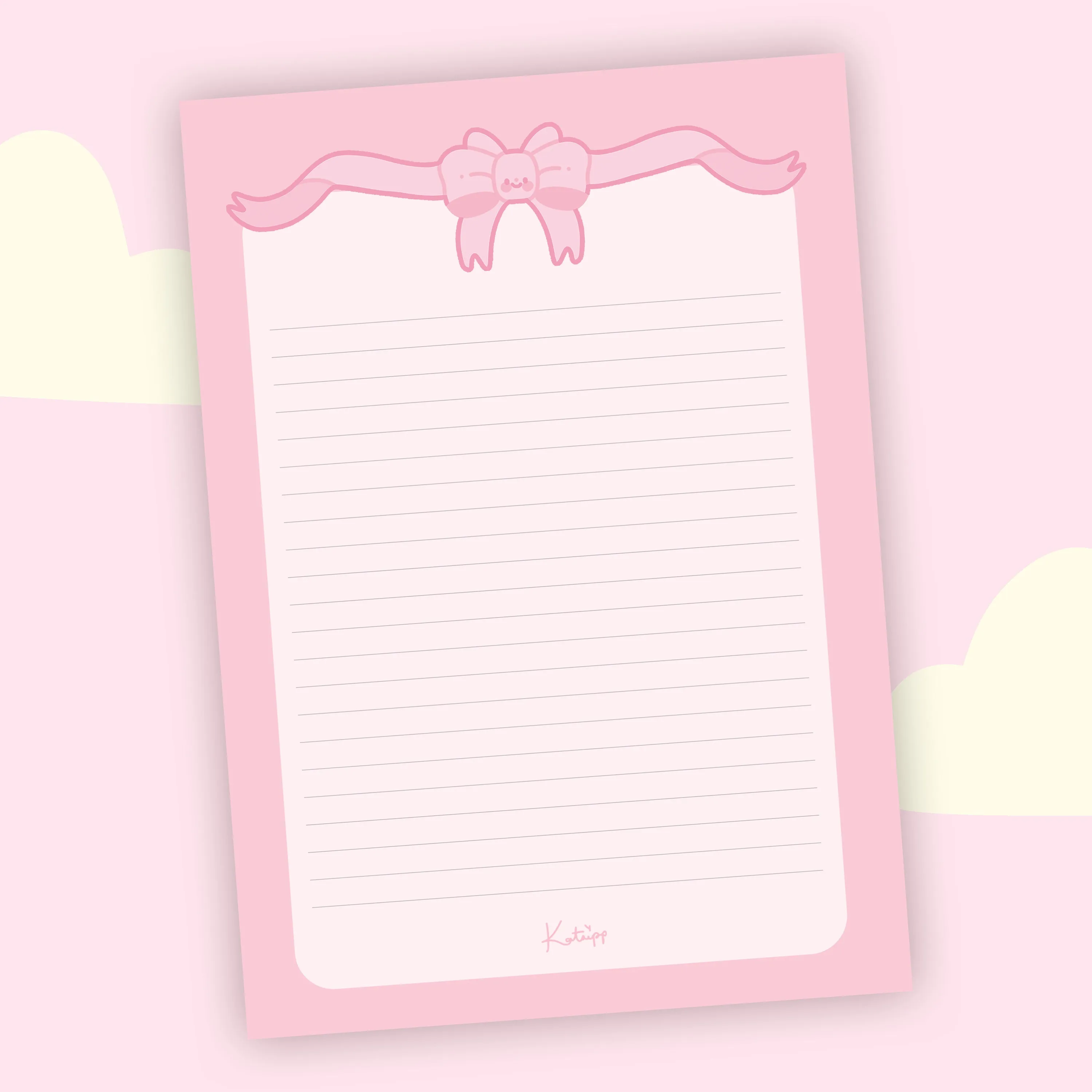 Pink Coquette Bow Stationery Bundle | Kawaii Notepads & Planner Set for Cute Organisation