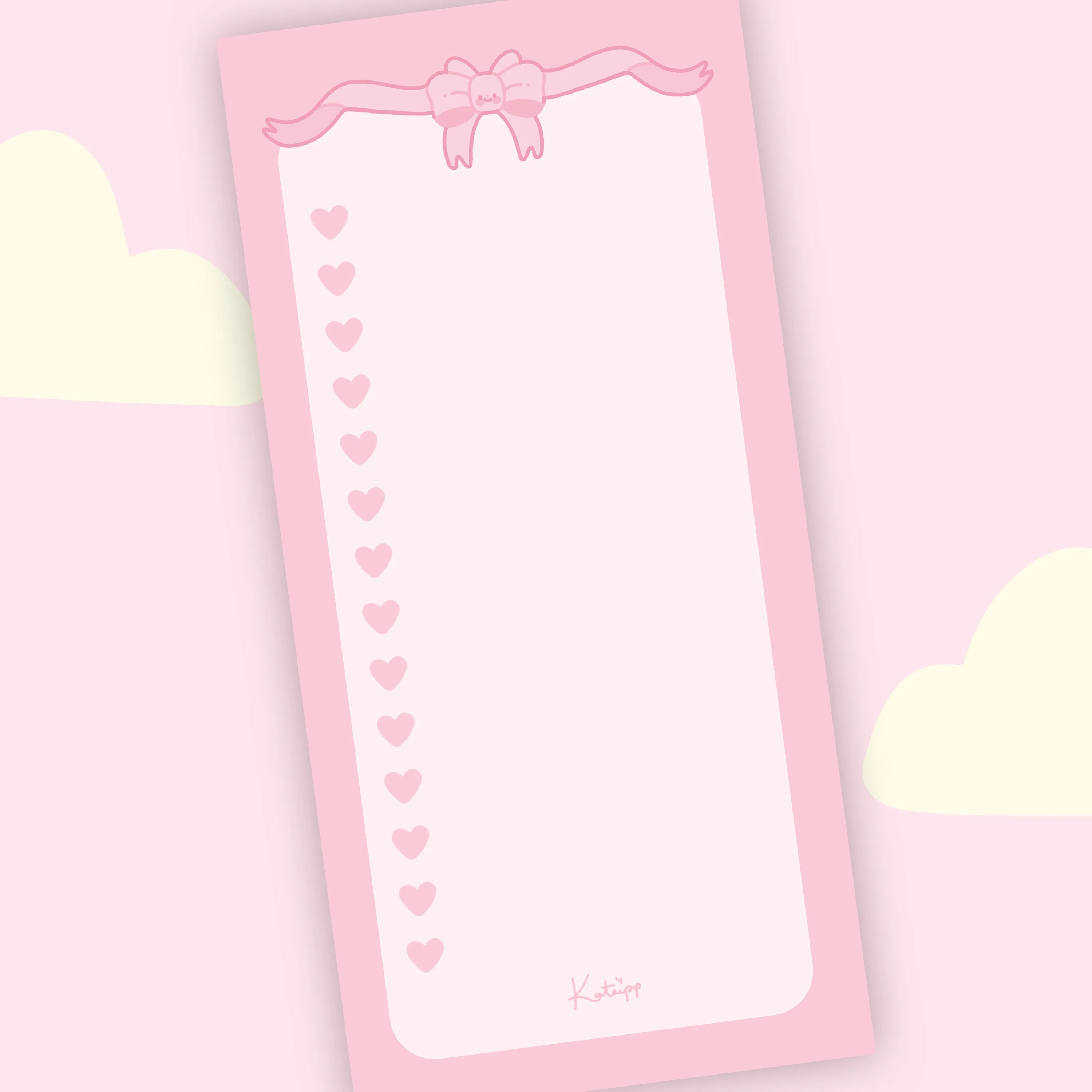 Pink Coquette Bow Stationery Bundle | Kawaii Notepads & Planner Set for Cute Organisation