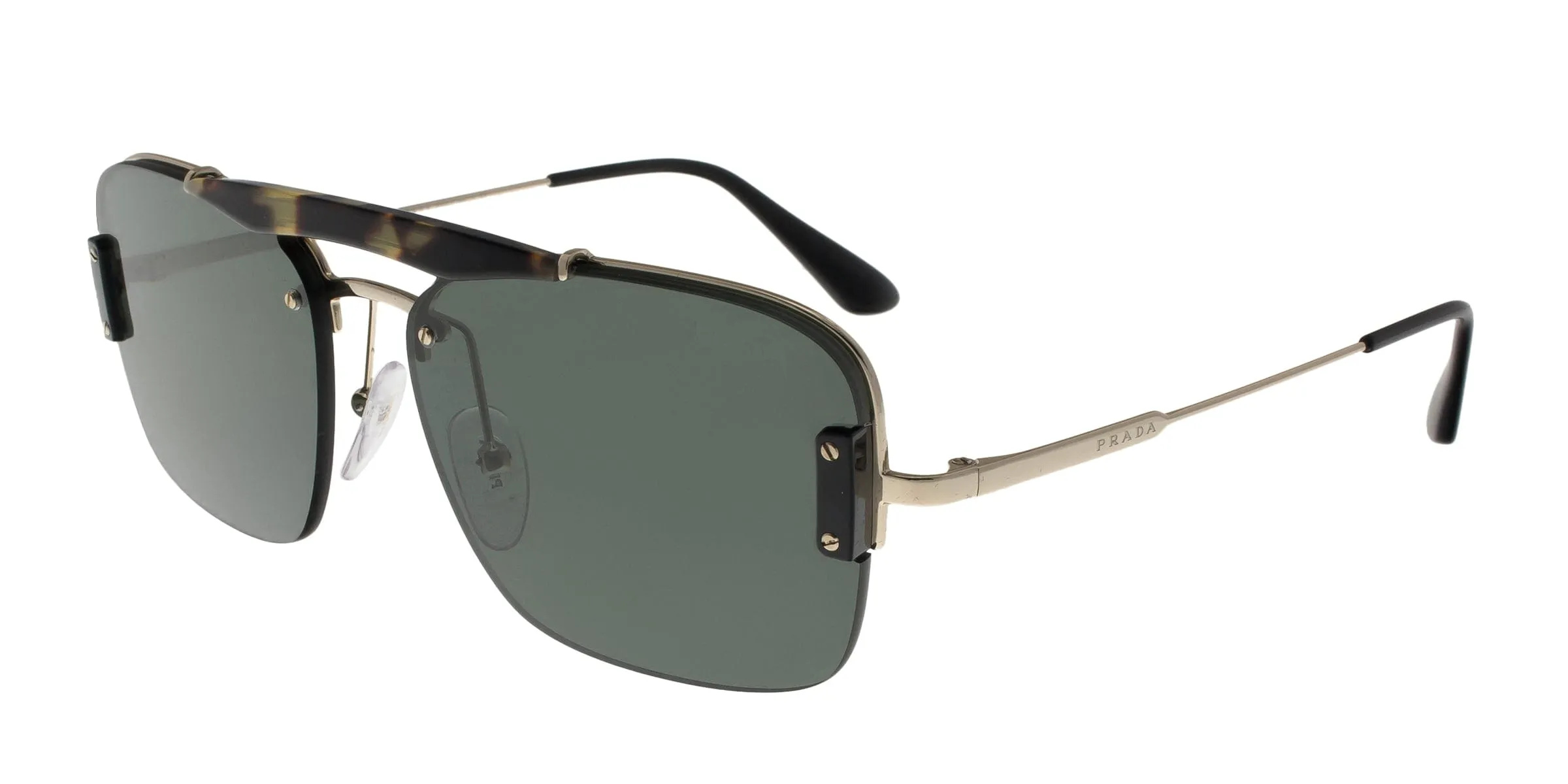 Prada  PR56VS 09R254 CONCEPTUAL Medium Havana/Pale Gold  Square Sunglasses
