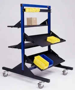 Production Basics 1732 Solution Series Standard Mobile Double-Sided Supply Cart, 36"D x 36"W