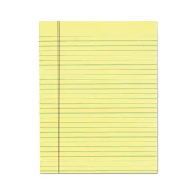 "the Legal Pad" Glue Top Pads, Wide-legal Rule, 8.5 X 11, Canary, 50 Sheets, 12-pack