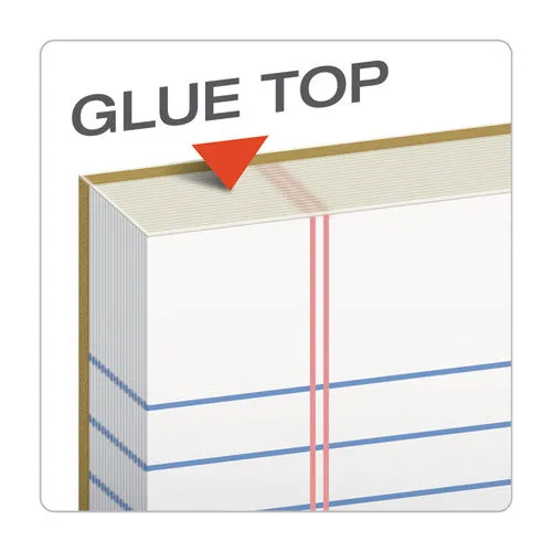 "the Legal Pad" Glue Top Pads, Wide-legal Rule, 8.5 X 11, White, 50 Sheets, 12-pack