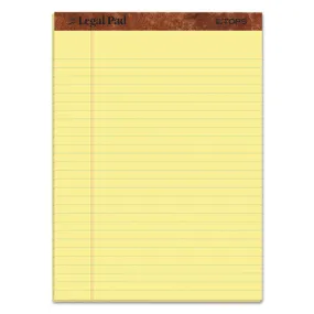 "the Legal Pad" Perforated Pads, Wide-legal Rule, 8.5 X 11, Canary, 50 Sheets, 3-pack