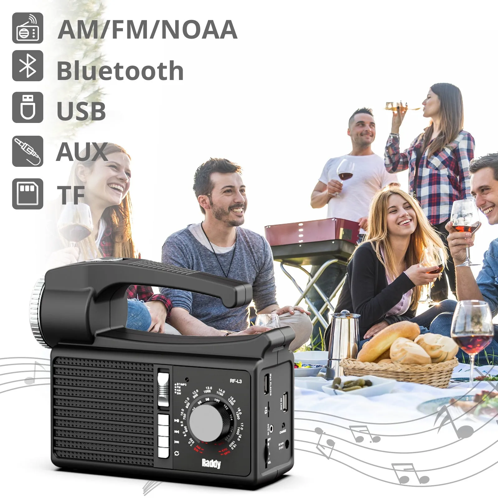 Raddy RF-L3 Portable Solar Generator | with Solar Panel | Flashlight  Music Player [DISCONTINUED]