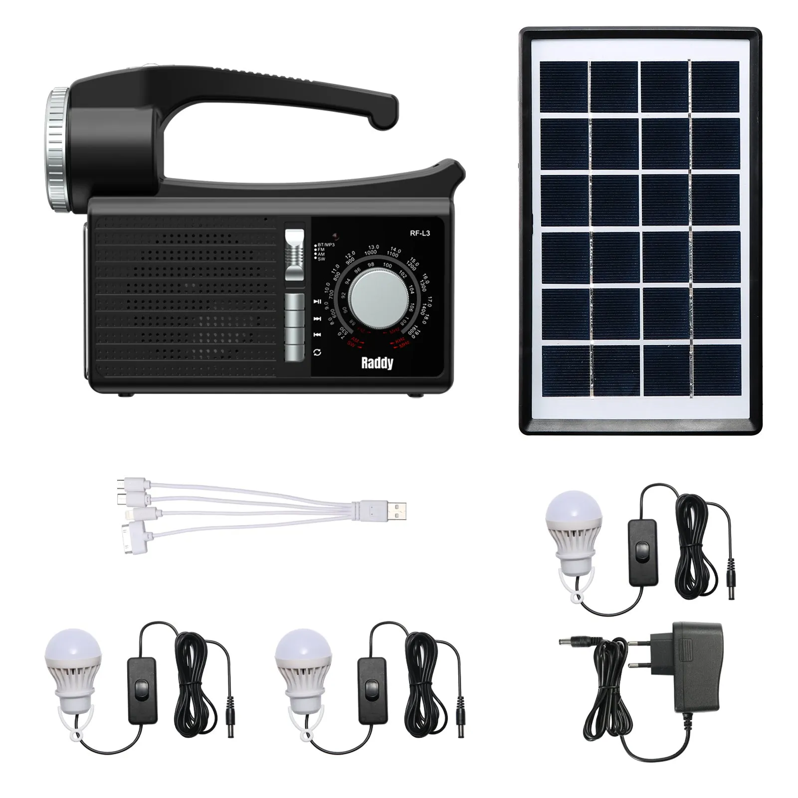 Raddy RF-L3 Portable Solar Generator | with Solar Panel | Flashlight  Music Player [DISCONTINUED]