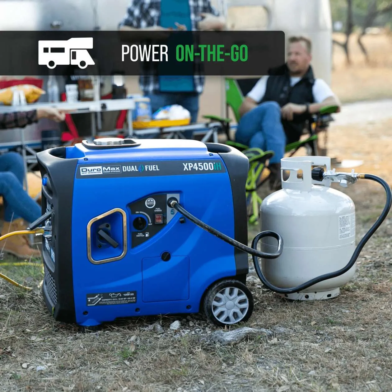 REFURB DuroMax XP4500iH 4,500 Peak Watt Dual Fuel Inverter Generator With Carbon Monoxide Detectors   UBS Ports (Grade A)