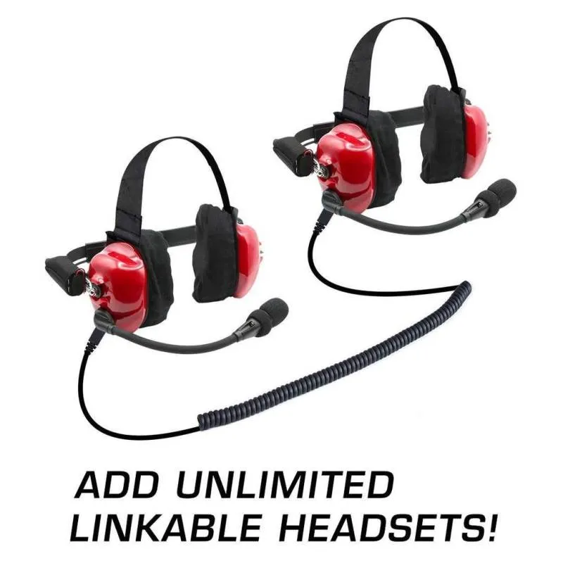 Rugged Radios H80 Track Talk Linkable Headset With Nitro Bee UHF Race Receiver