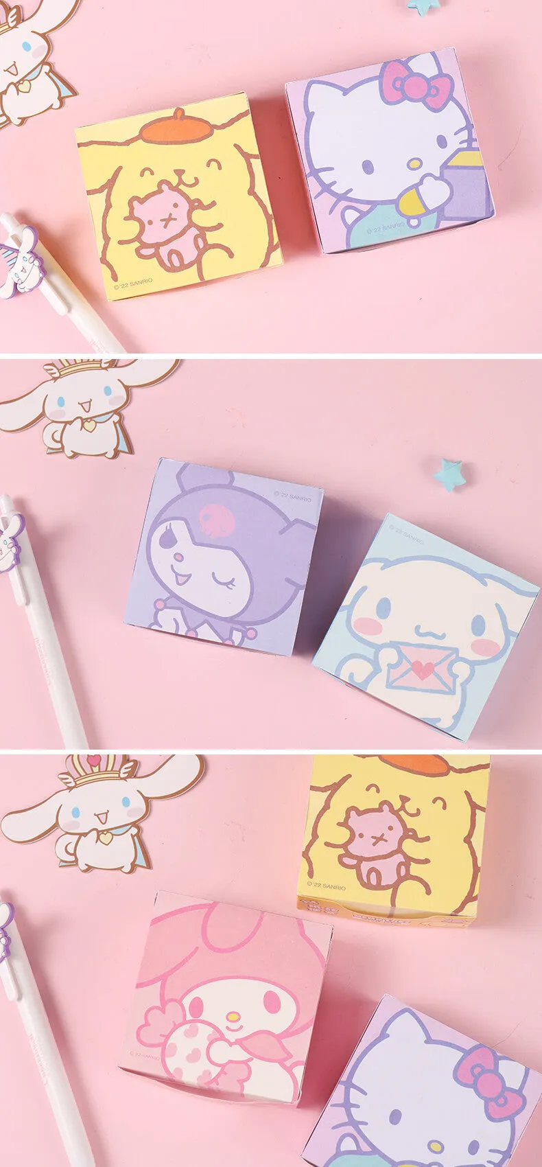 Sanrio Memo Pad Cube 250 Sheets
