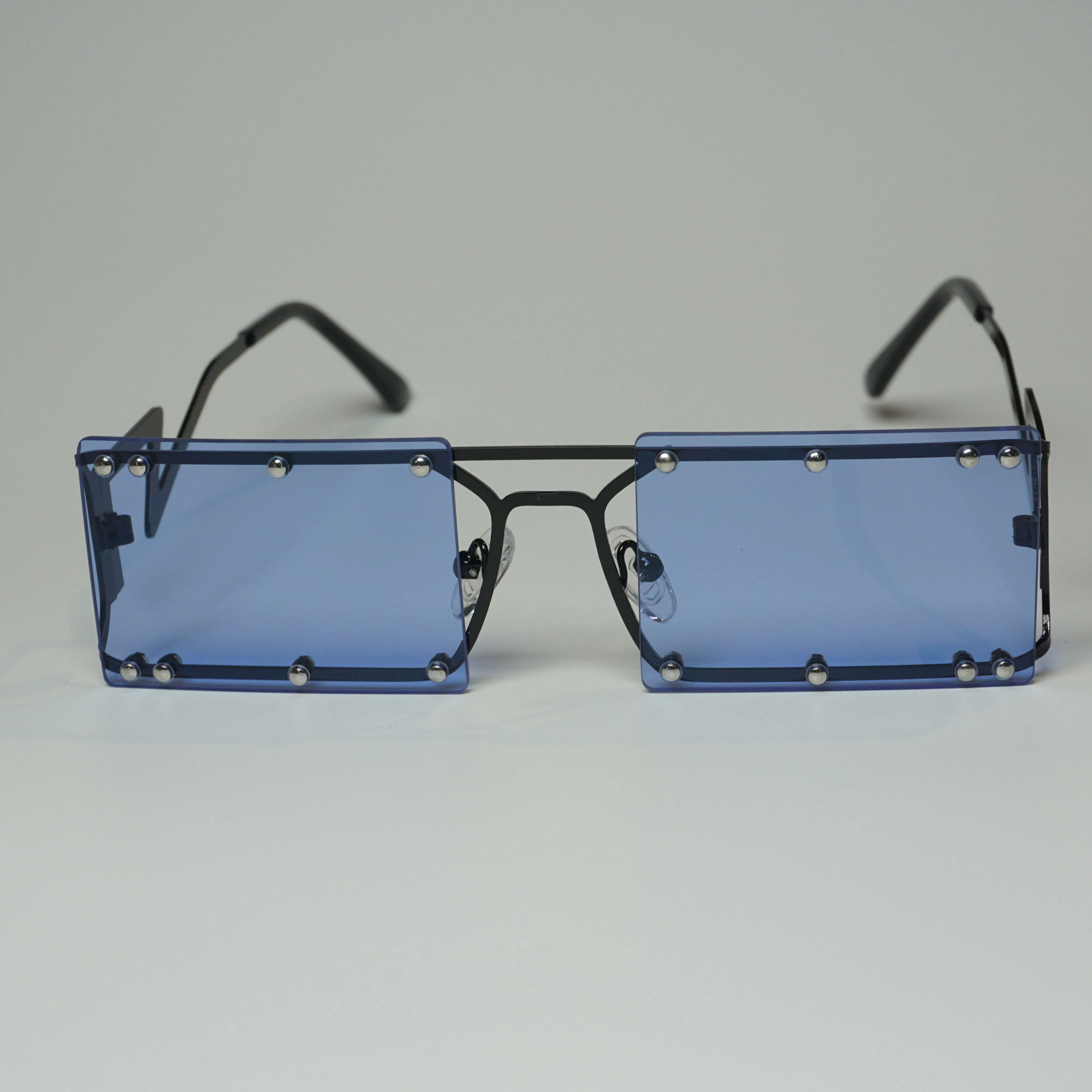 ShantelBoss Rimless Studded Rectangular Sunglasses