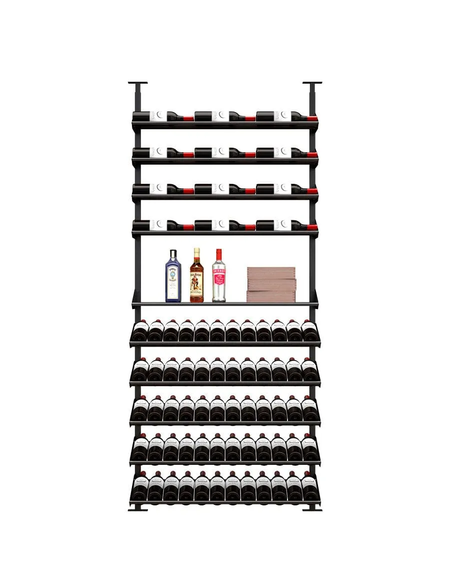Showcase Series Centerpiece Kit Wine Rack, Wine Display Racks, Wine Cork Out and Bottle Shelf (90-100 Bottle)