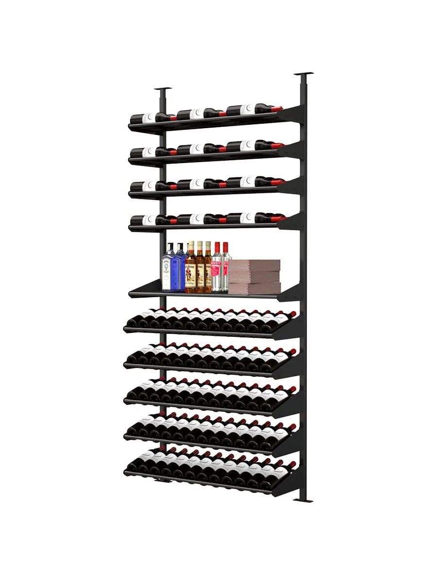 Showcase Series Centerpiece Kit Wine Rack, Wine Display Racks, Wine Cork Out and Bottle Shelf (90-100 Bottle)