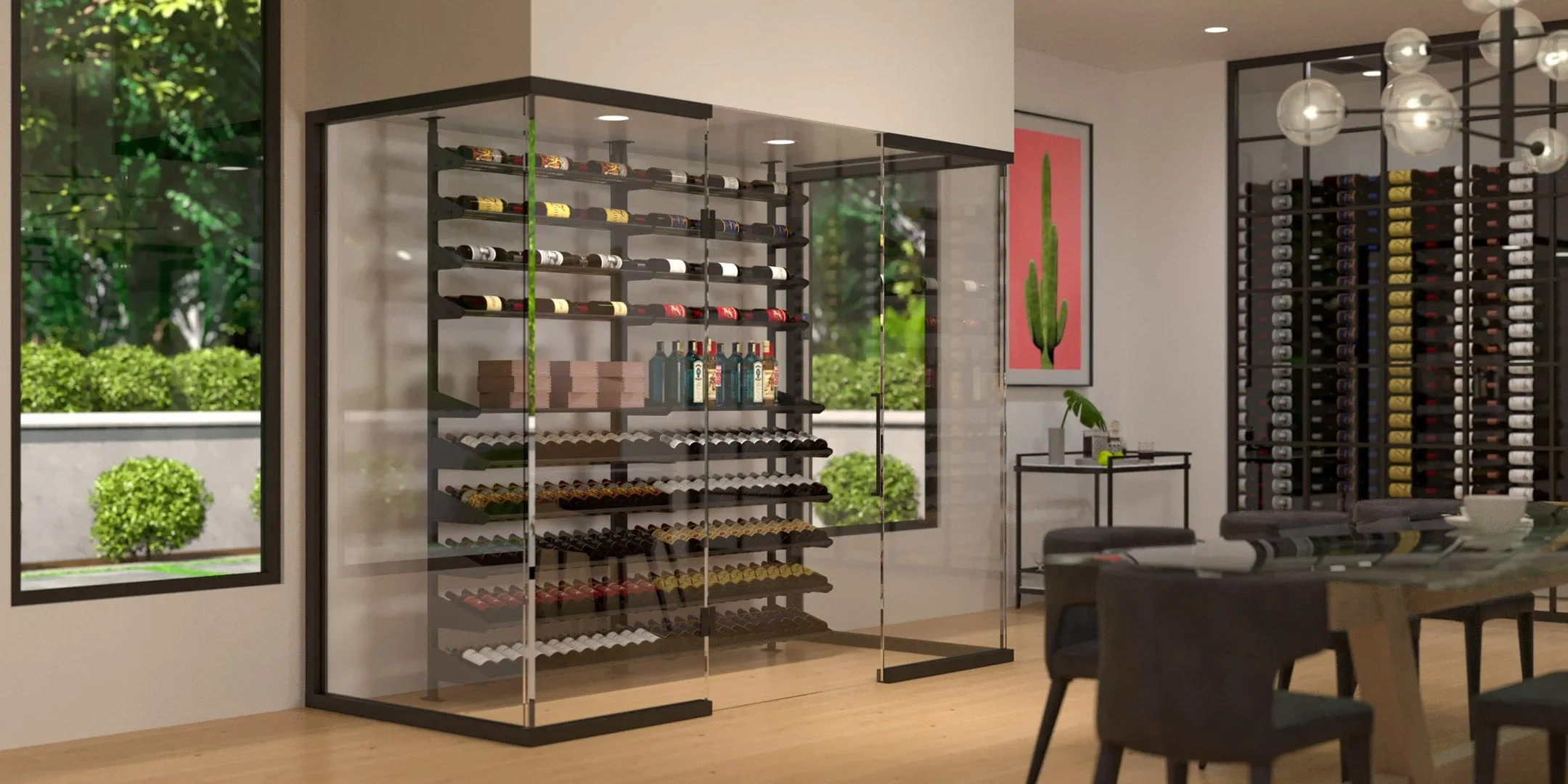 Showcase Series Centerpiece Kit Wine Rack, Wine Display Racks, Wine Cork Out and Bottle Shelf (90-100 Bottle)