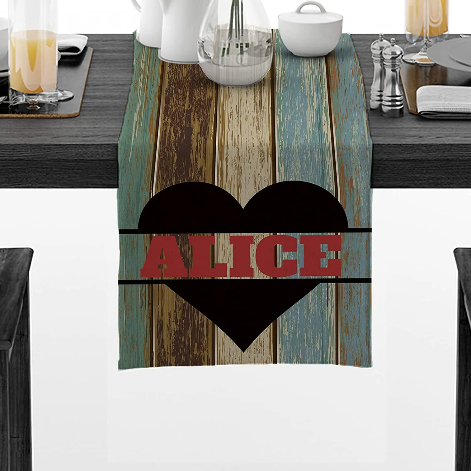 Sinpooo customizable tablecloth (wood grain-3)