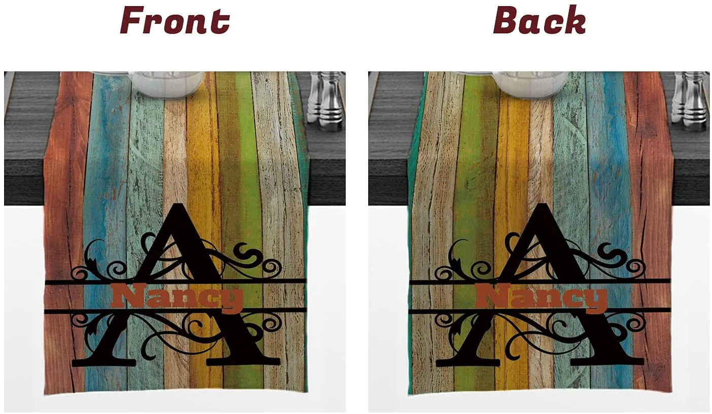 Sinpooo customizable tablecloth (wood grain-3)
