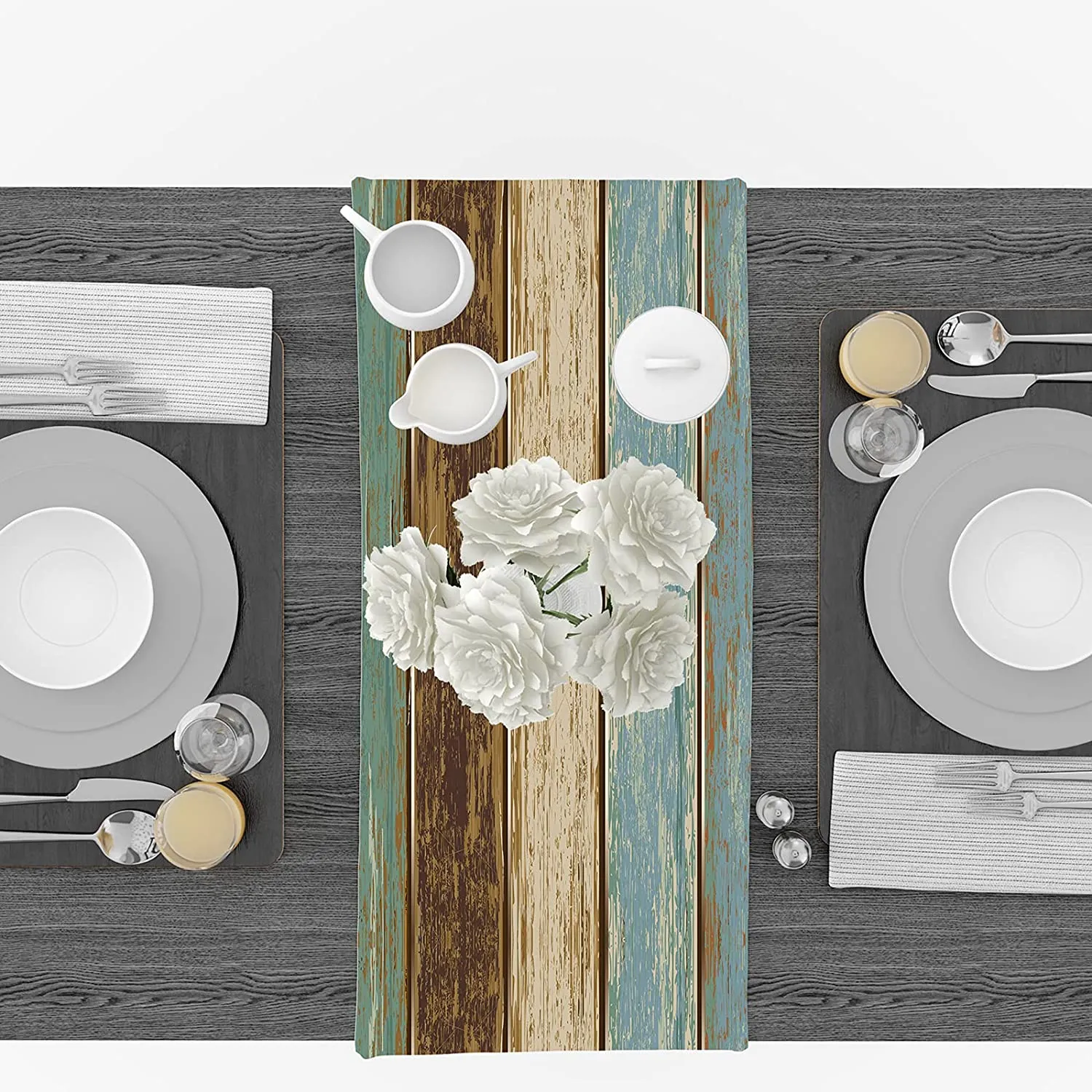 Sinpooo customizable tablecloth (wood grain-3)