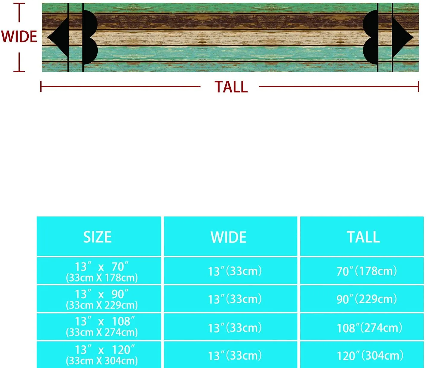 Sinpooo customizable tablecloth (wood grain-3)