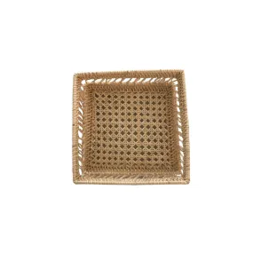 Small Square Rattan Dish