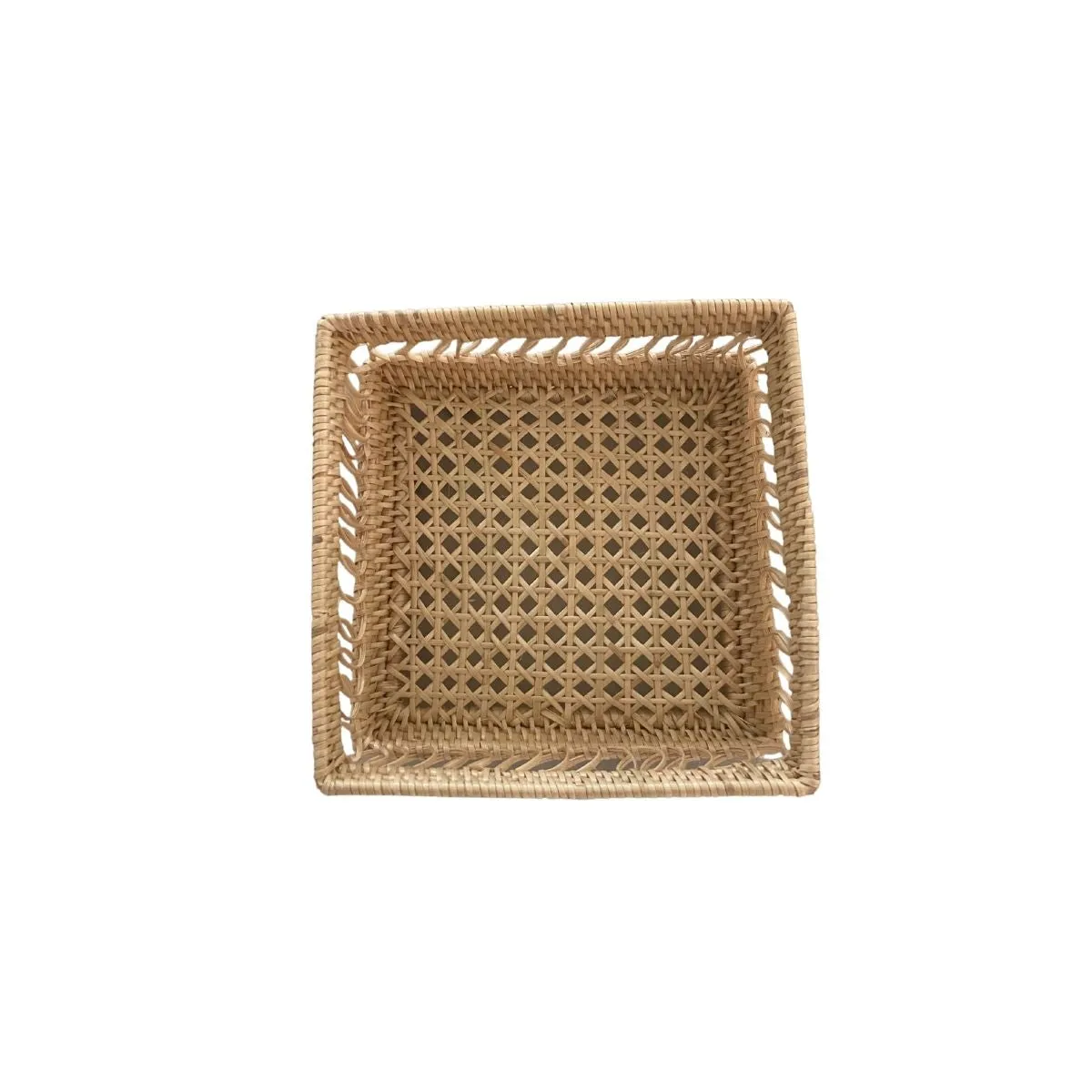Small Square Rattan Dish