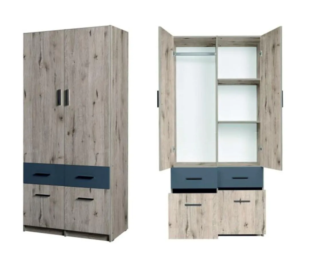 Snow 03 Hinged Wardrobe 92cm