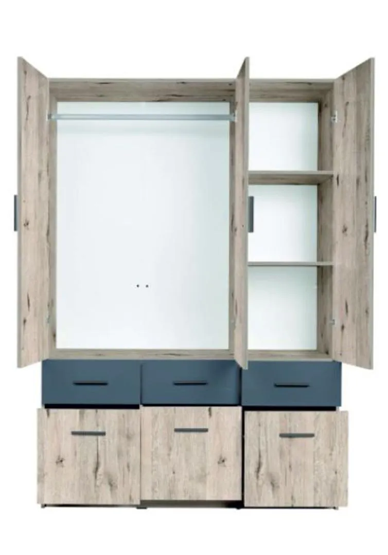Snow 04 Hinged Wardrobe 136cm