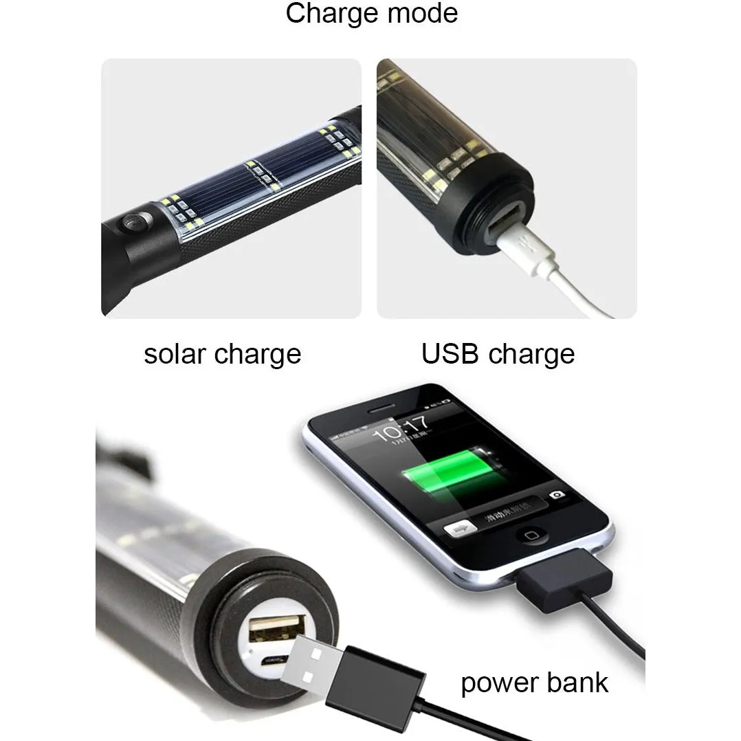 Solar Emergency Flashlight Multi-Tool