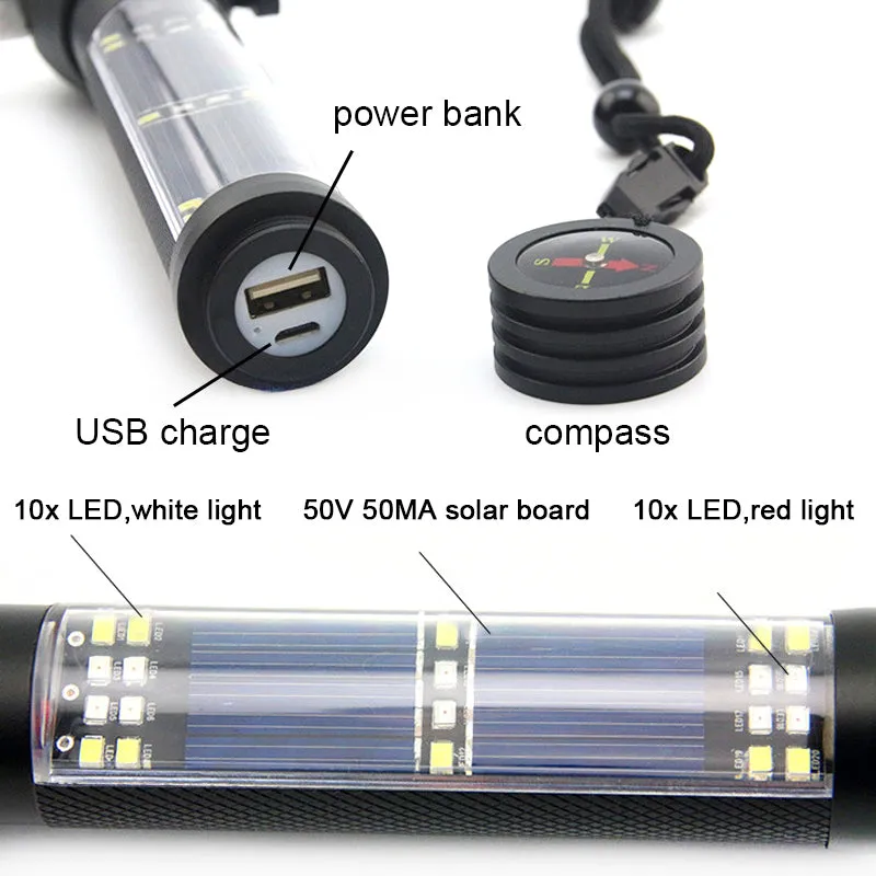 Solar Emergency Flashlight Multi-Tool