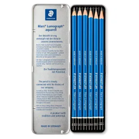 Staedtler Mars Lumograph Drawing Pencils 6 Piece Set Various Grades
