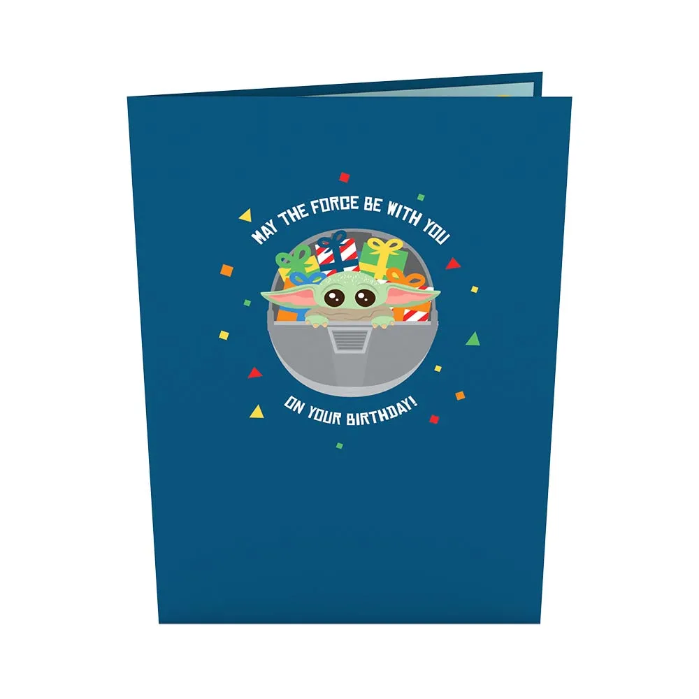 Star Wars™ The Mandalorian™ Grogu™ Birthday Card with Pop-Up Gift